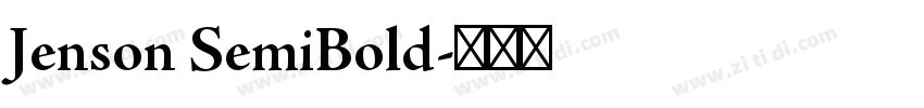 Jenson SemiBold字体转换